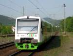 VT 003 und VT 008 bei der Ausfahrt als EB ...