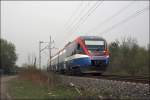VT643.12(?) der Priegnitzer Eisenbahn ist als PEG29072 (RB51 WESTM�NSTERLAND-Bahn ) nach ...