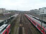 Blick auf die Gleise des Regensburger HBF am 7.9.2007; rechts ... Blick auf die Gleise des Regensburger HBF am 7.9.2007; rechts ...