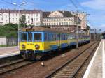 EN57-832 mit Zug Świnoujście-Szczecin Gł�wny in Szczecin Gł�wny on 9-7-2007. ...