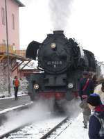 Dampfzugfahrt des Bayerischen Eisenbahnmuseums N�rdlingen am 26. M�rz 2008 (Ostersonntag). ...