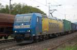 185 518-8 der TX Logistik am 14.05.2009 im Bahnhof Kreiensen ...