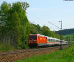 kbs-720-schwarzwaldbahn 101 059-4 mit dem IC 2270 'Schwarzwald'(Konstanz-Stralsund) am km 70,0 10.5.09