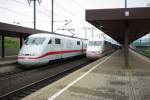 br-401-ice-1-triebkopfe-oder-wagen Morgentliche ICEs im Bahnhof G�ttingen. 15.05.2009.