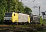 br-189-dispolok ES 64 F4-203 und ES 64 F4-200 am 13.5.09 in Duisburg-Neudorf
