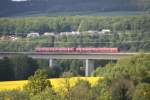 Ein 612 ist auf dem neuen Fl�hatalviadukt am 08.05.09 Richtung ...
