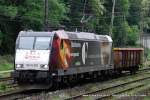 Veolia 185 CL-002 (Veolia Transport) f�hrt am 14. Mai 2009 um 13:33 Uhr 'mit einem GZ' durch Duisburg Neudorf