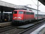 Am 20.2.2009 fuhr die 113-268 vor dem Intercity von Oldenburg ...