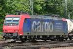 Re 482 Die 482 011-4 der SBB Cargo bei der Ausfahrt Aachen West am 16.05.2009