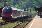 railjet Railjet Sonderfahrt 95739 mit 1216 004 vom Brenner nach Wien Penzing Fbf bei der Durchfahrt in Wien H�tteldorf (8.5.2009)