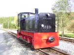 Presnitztalbahn Die NS 4 199 007-6 am 05.10.08 auf dem Zufahrtsgleis zur Fahrzeughalle der Pressnitztalbahn.