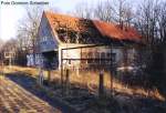 Das ehemalige Empfangsgeb�ude vom Bahnhof Falkenhagen!! Am 06.01.05  ...