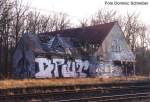 Das ehemalige Empfangsgeb�ude vom Bahnhof Falkenhagen!! Am 06.01.2005  ...