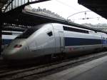 Schweizer Tz eines TGV-POS im Pariser Ostbahnhof. 11.05.09  ...