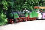 Die 2C1 gesteuerte Miniaturdampflok Springerle im Stuttgarter H�henpark Killesberg am ...