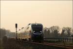 Im Abendlicht des 02.04.2009 sind VT747 und VT703 als RB67 ...