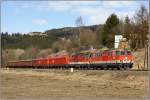 Eine Vierfachtraktion Dieselloks, bestehend aus 2143 062,044 und 2016 062,056 ...