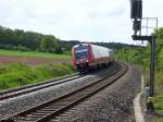 Am Frohsinn legt sich 612-990 in die Kurve in Richtung ...