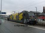 BR 101 Werbelokomotiven 101 141 in Schwerin Hbf