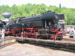 BR 65 018 am 28.04.2007 auf der Drehscheibe des Museums ...
