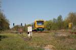 In Hagenow hat R3 nach Neustrelitz Ausfahrt. VT 650.55 der ...