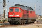 BR 233 233 373 LZ bei der Ausfahrt aus Wismar nach Bad Kleinen. 14.04.2009 