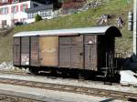 gepack--und-postwagen RhB - G�terwagen als Gep�ckwagen D 4078 in Arosa am 07.05.2009