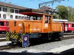 dienst--und-rangierloks RhB - Rangierlok Ge 3/3 215 im Bahnhof von Chur am 07.05.2009