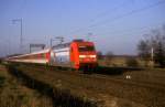 BR 101 Werbelokomotiven 101 008  Graben Neudorf  06.03.01