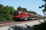 br-1116-vor-personenzugen 1116 203 mit Rj 60 am 20.05.2009 in Haar (bei M�nchen).