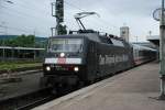 Endlich hab ich Sie erwischt. Die 120 159-9 mit M�rklin-Werbung. ...