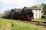 BR 65 65 1049-9 passiert mit dem SEM Sonderzug am 22.05.09 dem Bahnhof  Scheibenberg.