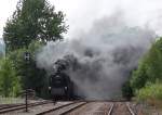 BR 65 65 1049-9 f�rt am 22.05.09 unter volldampf in den Bahnhof Gr�nst�tel ein.