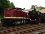 112 331-4 und 52 8141-5 ausgestellt beim Maschinenhausfest in L�bau.10.05.09. ...
