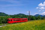 mariazellerbahn-st-polten---mariazell Am 20.5.2009 fotografierte ich den rot lackierten 5090 007 kurz nach dem Bahnhof Kirchberg an der Pielach.