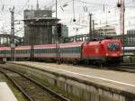 2009-05-16  Munchen Die BR 1016 021 f�hrt am 16.05.2009 in M�nchen Hbf ein.