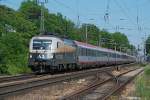 br-1116-vor-personenzugen 1116 280 'A1' vor �BB Eurocity 568 'Industrieland �sterreich' von Wien nach Bregenz. Die Aufnahme ist am 20.05.2009 kurz vor Wien Penzing entstanden.