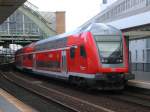 berlin-ostbahnhof Doppelstock-Steuerwagen (2. Gattung) als RE1 nach Eisenh�ttenstadt im Ostbahnhof. 