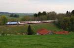br-1116-vor-personenzugen 1116 007 (EM - Griechenland) mit EC 82 in A�ling (21.04.2009)