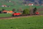 BR 294 294 712 und 335 112 mit FZT 56424 bei Ellenberg (22.04.2009)