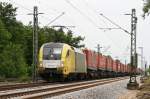 Lokomotion 182 574 mit dem Winner am 21.05.2009 in Haar (bei M�nchen).