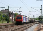 Re 482 Re 482 036-1 und 024-7 (kalt) mit dem DGS 93733 (Heilbronn Gbf - Gro�korbetha)  bei der Durchfahrt K�nigshofen 22.5.09