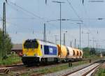 BR 264 Voith Maxima 40 CC 264 003-5 von Stock mit dem DGS 93365 (Blaubeuren Merkle - Miltenberg) kurz vor der Abfahrt Lauda 22.5.09
