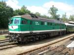 BR 232 Lokportraits V300 005(ex 232 155-2)der Wismut GmbH zu Gast beim VSE Schwarzenberg,am 23.05.09