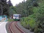 Vogtlandbahn VT40 als VBG83131 in Gr�nbach, 23.5.09.