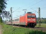 BR 101 mit Zugen Br 101 065-1 war am 17.05.09 dem EC 115 zugeteilt