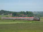 br-1116-vor-personenzugen Die 1116 035 'Spirit of Linz' konnte beim Ziehen eines Korridorics nahe Bernau am Chiemsee abgelichtet werden