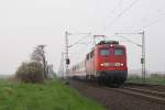BR 115 115 114-1 mit einem Pbz in Neuss Allerheiligen am 05.04.09 Sch�nen Gru� an den netten Tf und den Fotografen !!