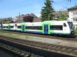 br-650-regioshuttle-private BR650 der BSB mit dem Taufnamen Gundelfingen bei der Ausfahrt aus dem Freiburger Hbf am 17.05.09