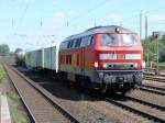BR 225 Die 225 029-8 zieht und die 225 150-2 schiebt einen 'Pflanzenex-Express' durch D�sseldorf-Rath. 23.05.2009.
